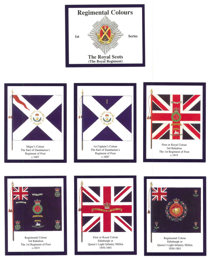 The Royal Scots (The Royal Regiment) 1st Series - 'Regimental Colours' Trade Card Set by David Hunter
